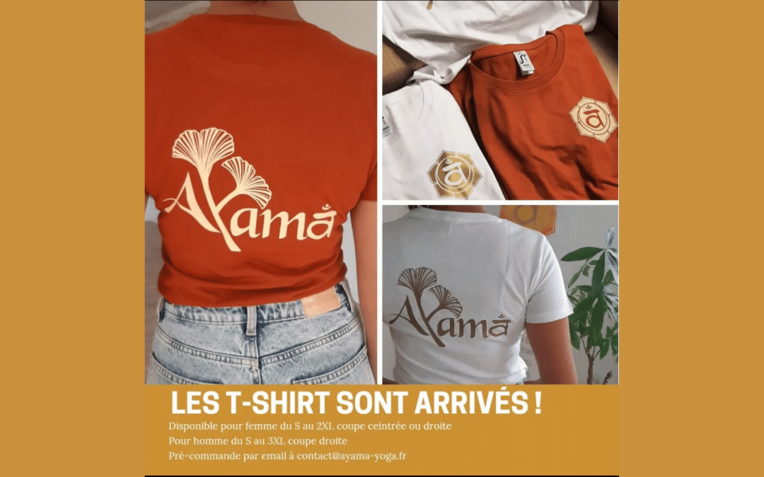 Les T-shirt Ayama sont arrivés ! Coton 100% bio et Made in France