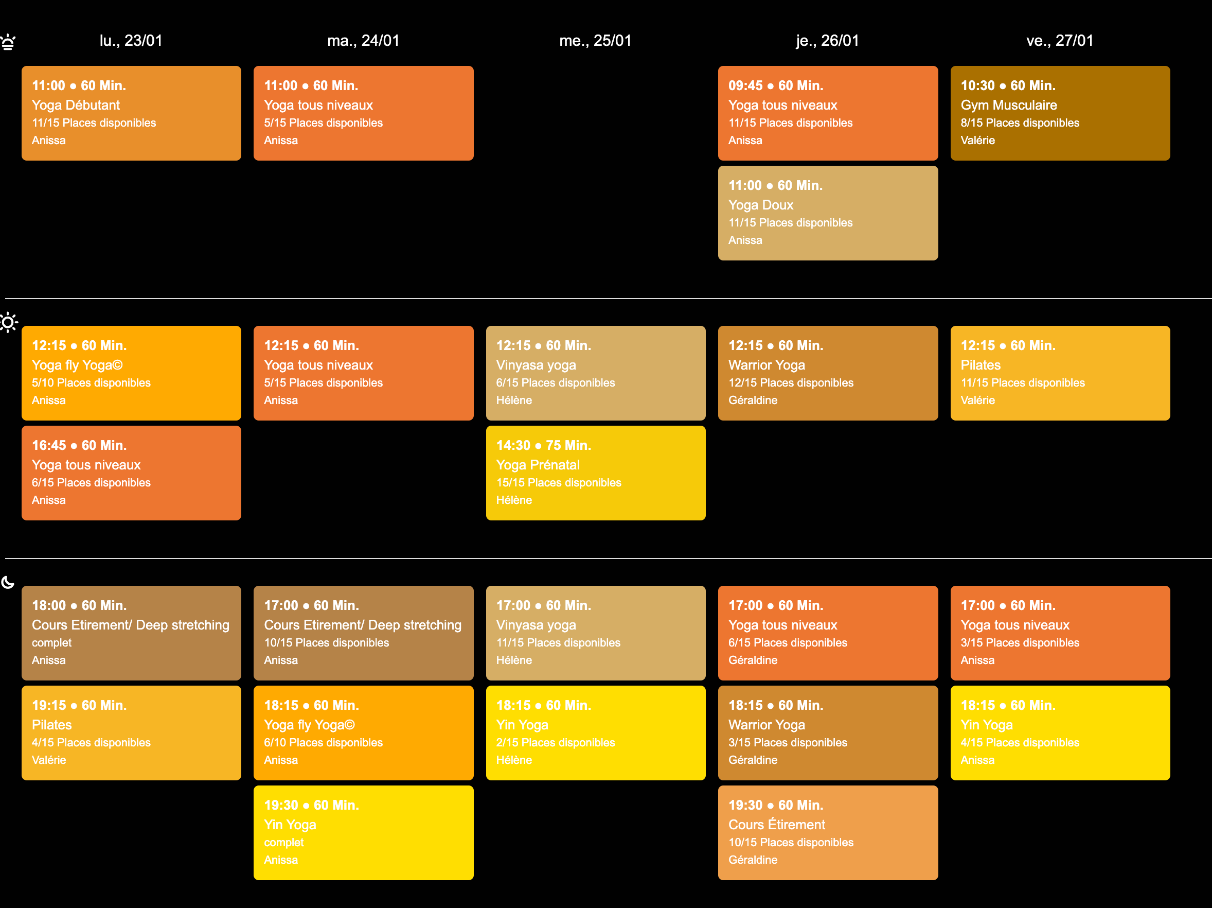 Planning Ayama Yoga