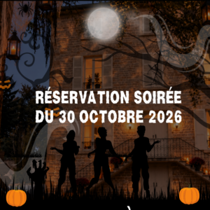 Halloween solidaire — Réservation soirée du 30 octobre 2026